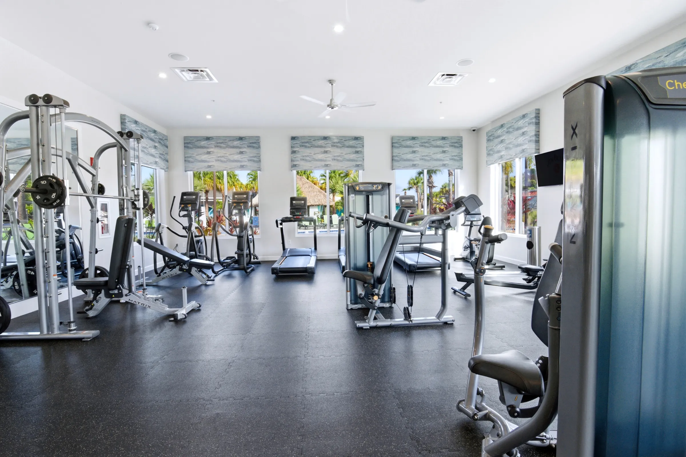 Resort fitness center vacation rental photography by REMIX