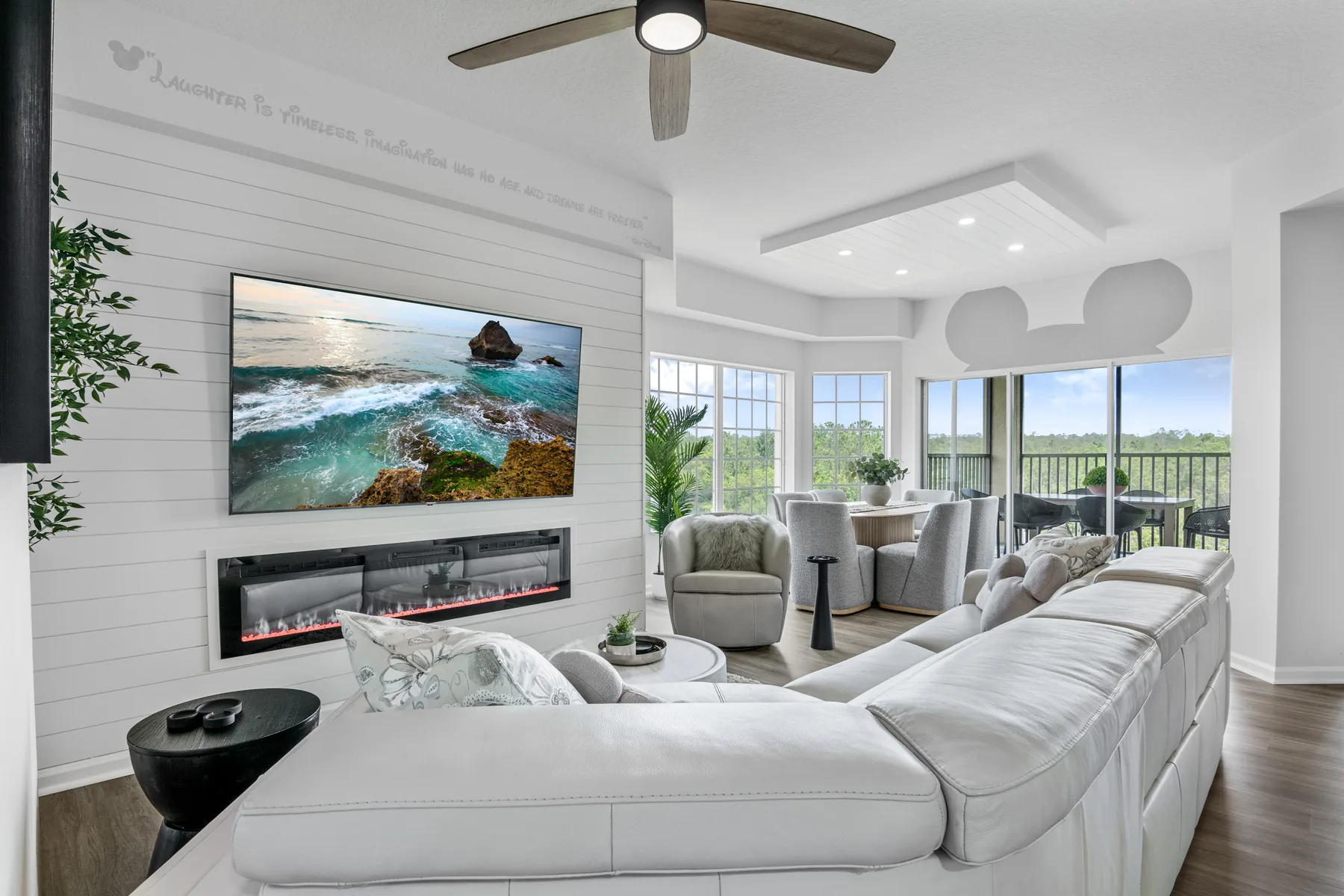 Vacation rental interior living room photography by REMIX